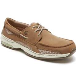 Wide|Shoes>Rockport Men's Captain Boat Shoe TAN