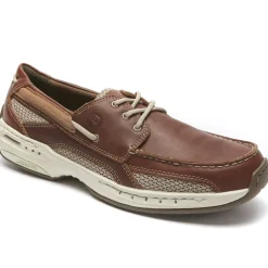 Wide|Shoes>Rockport Men's Captain Boat Shoe BROWN
