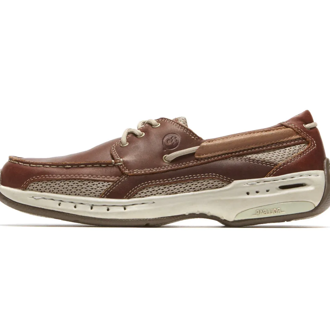 Wide|Shoes>Rockport Men's Captain Boat Shoe BROWN