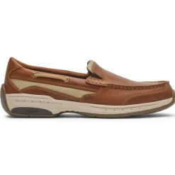 Wide|Shoes>Rockport Men's Captain Venetian Boat Shoe TANLEA