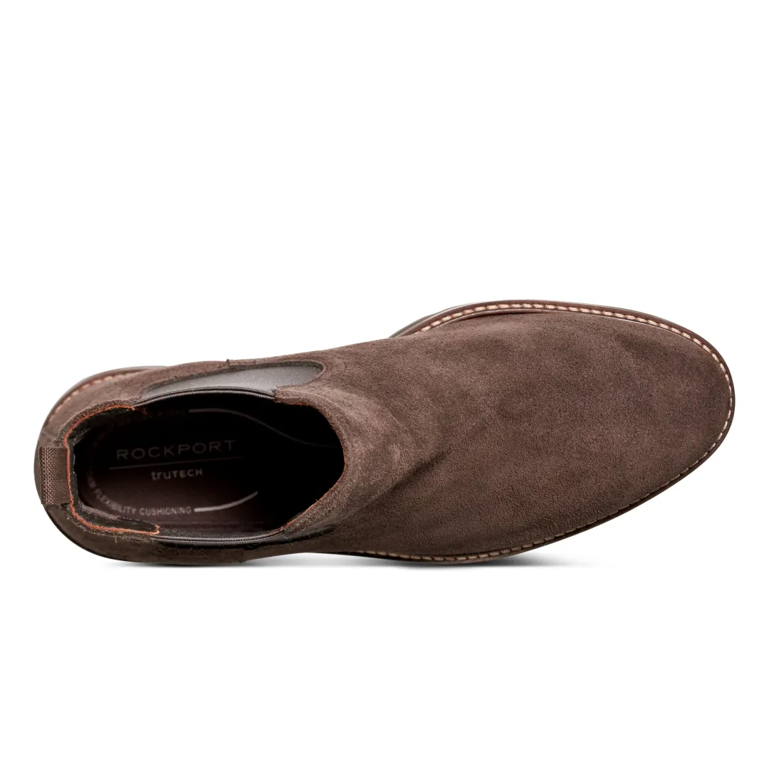 Boots|Boots>Rockport Men's Cassius Slip-on Almond Toe Boots DarkBrown
