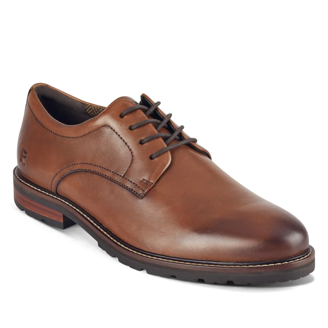 Oxfords & Lace-ups|Oxfords & Lace-ups>Rockport Men's Cedric Dress Lace-up Almond Toe Oxfords DarkNatural