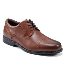 Oxfords & Lace-ups|Oxfords & Lace-ups>Rockport Men's Charles Road Cap Toe Oxford BritishTanLeather