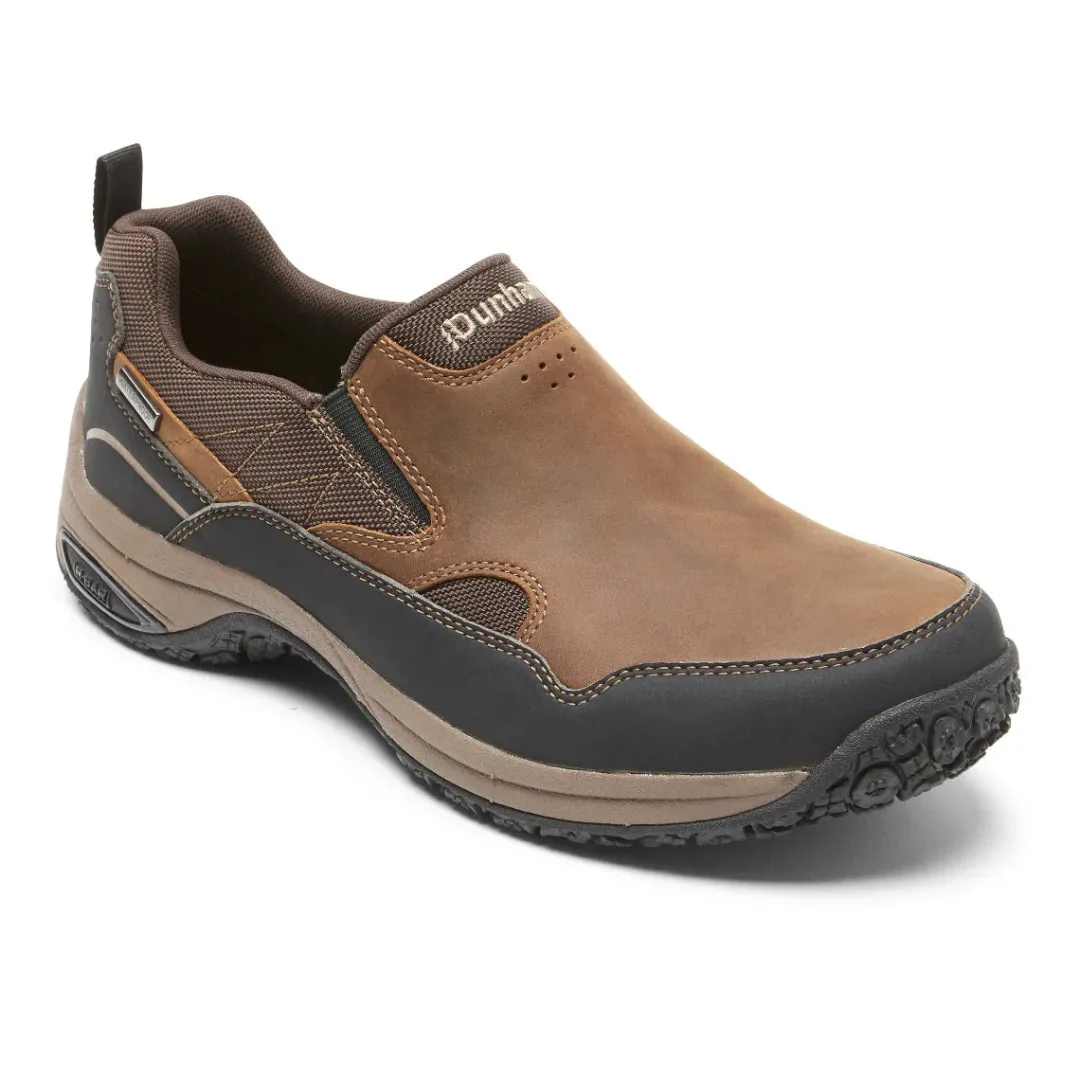 Wide|Shoes>Rockport Men's Cloud Plus Waterproof Slip-On Shoe BROWNLEATHER