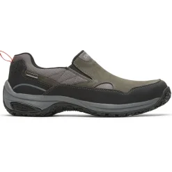 Wide|Shoes>Rockport Men's Cloud Plus Waterproof Slip-On Shoe GREY