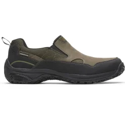 Wide|Shoes>Rockport Men's Cloud Plus Waterproof Slip-On Shoe BREEN