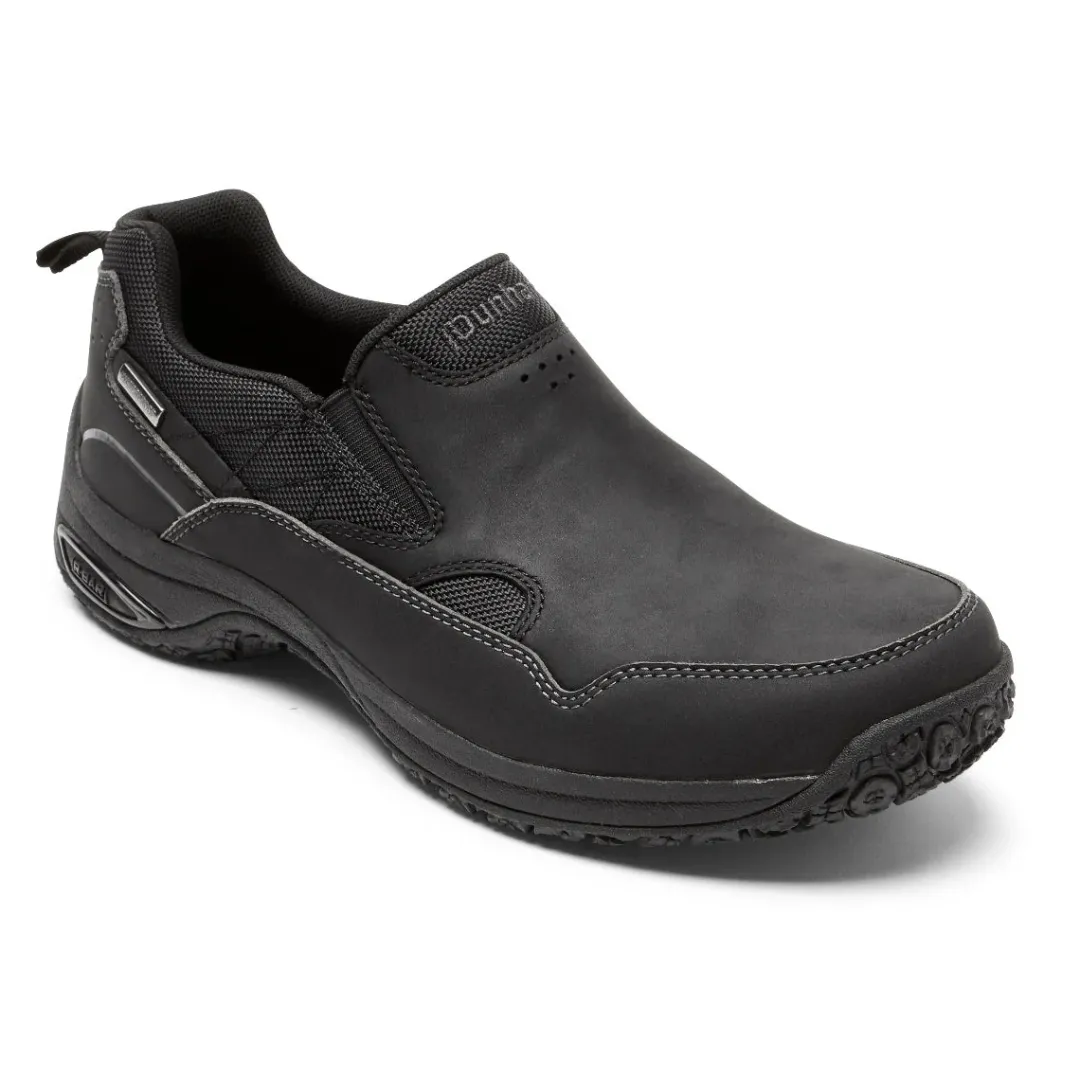 Wide|Shoes>Rockport Men's Cloud Plus Waterproof Slip-On Shoe BLACKLEATHER