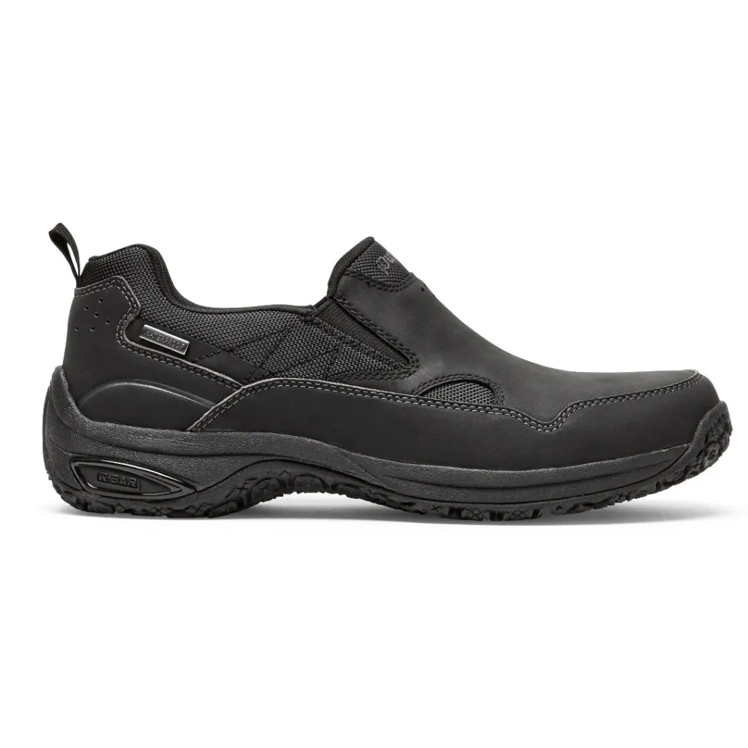 Wide|Shoes>Rockport Men's Cloud Plus Waterproof Slip-On Shoe BLACKLEATHER
