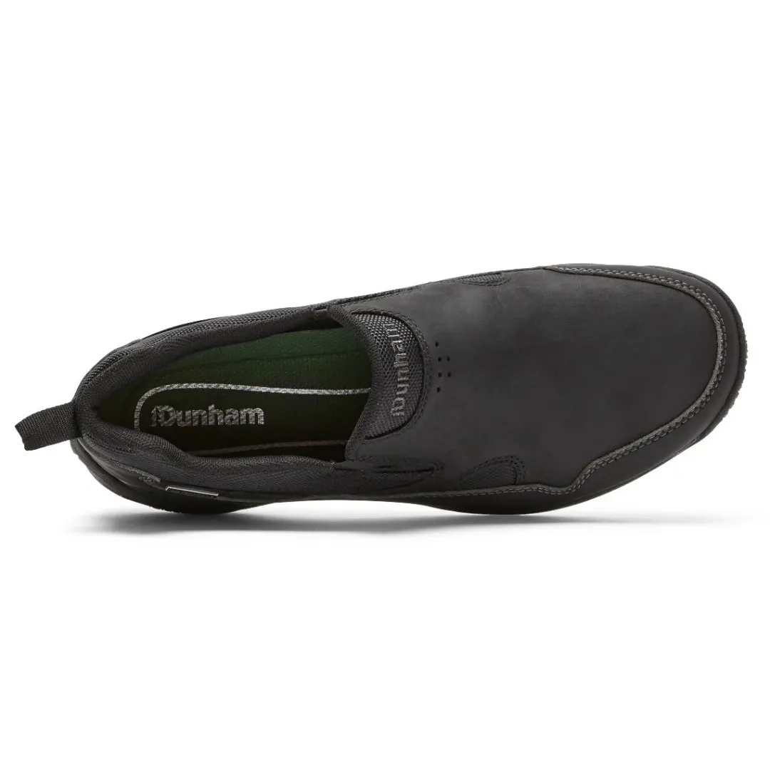 Wide|Shoes>Rockport Men's Cloud Plus Waterproof Slip-On Shoe BLACKLEATHER