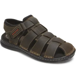 Sandals|Sandals>Rockport Men's Darwyn Fisherman Slingback Sandal BROWNIILEA