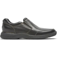 Loafers & Slip-ons|Loafers & Slip-ons>Rockport Men's Edge Hill 2 Double Gore Slip-On BLACK