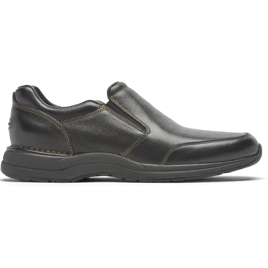 Loafers & Slip-ons|Loafers & Slip-ons>Rockport Men's Edge Hill 2 Double Gore Slip-On BLACK