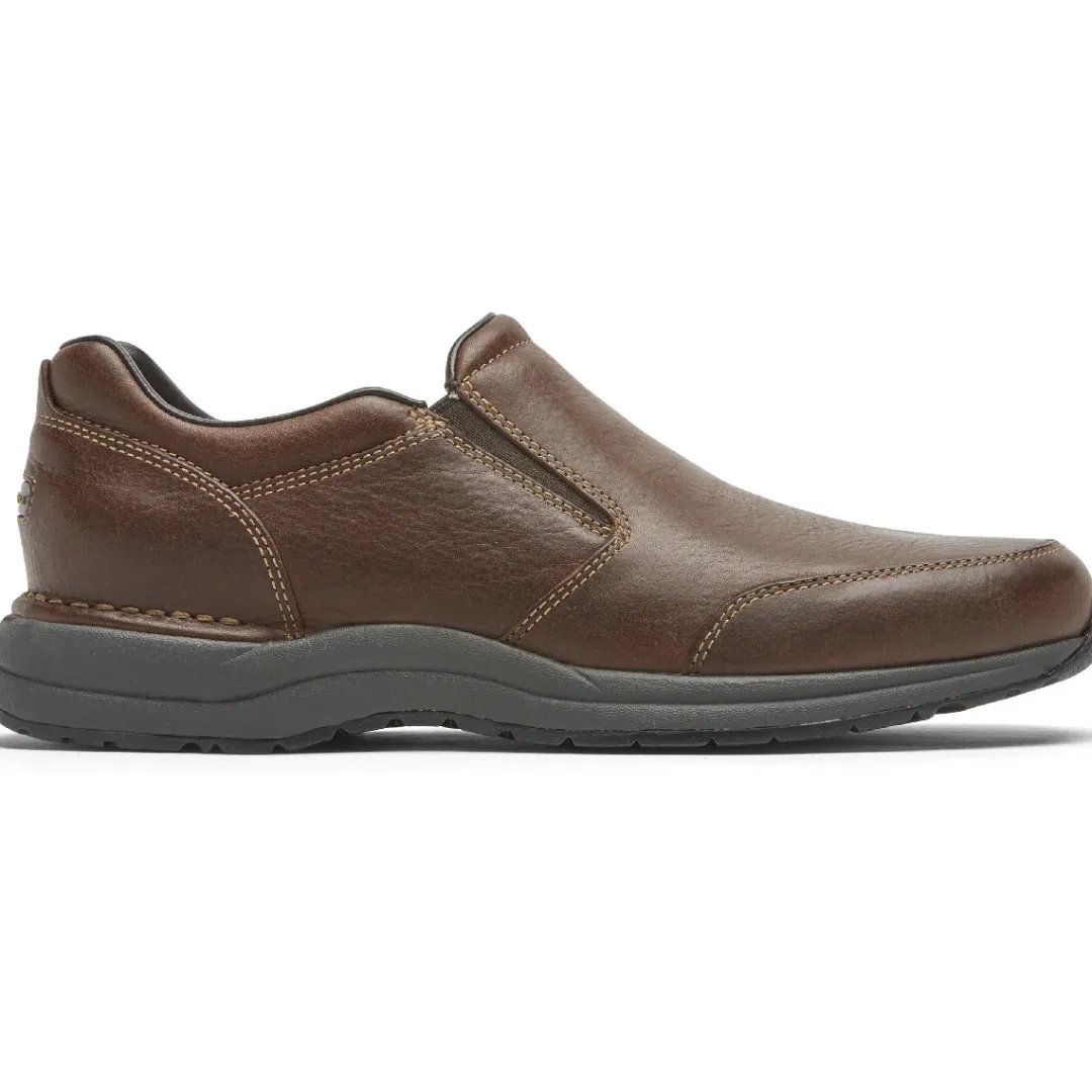 Loafers & Slip-ons|Loafers & Slip-ons>Rockport Men's Edge Hill 2 Double Gore Slip-On LIGHTBROWN