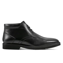 Boots|Boots>Rockport Men's Flynn Lace-up Almond Toe Casual Boots Black