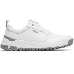 Wide>Rockport Men's Glastonbury Waterproof uBal Walking Shoe WhiteLeather/Suede