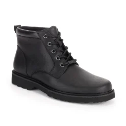Boots|Boots>Rockport Men's Northfield Waterproof Plain Toe Boot BLACK