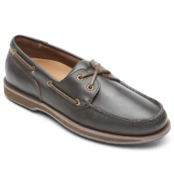 Loafers & Slip-ons|Loafers & Slip-ons>Rockport Men's Perth Boat Shoe DARKBROWNPULLUP