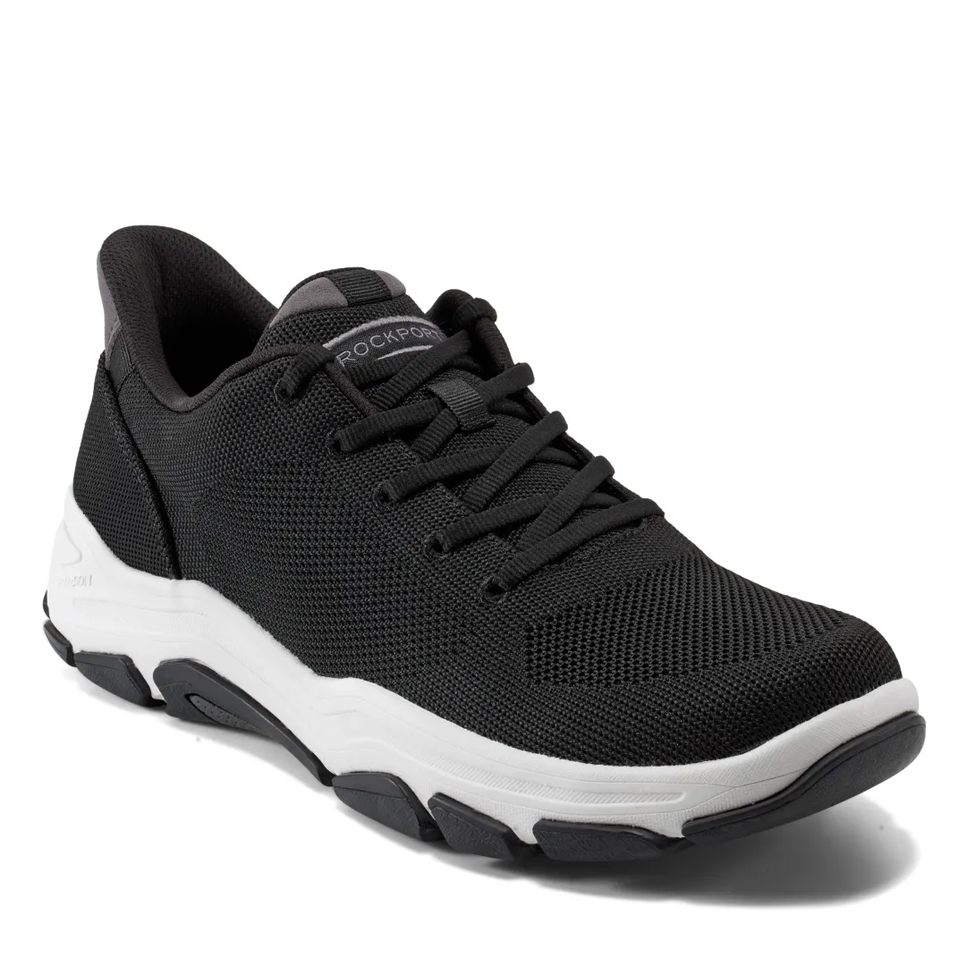 Sneakers|Sneakers>Rockport Men's Rafferty Step Activated Lace-up Casual Sneakers Black