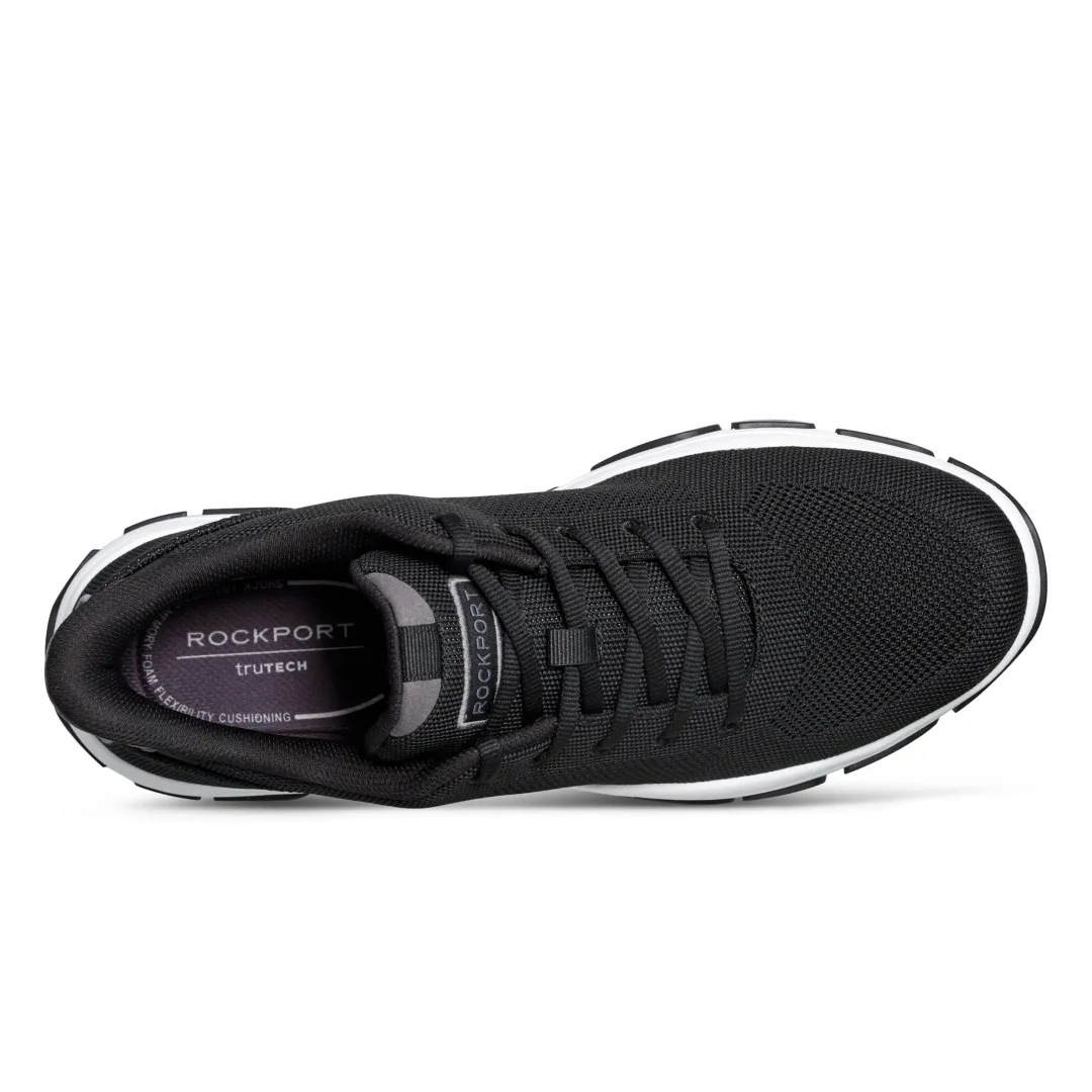 Sneakers|Sneakers>Rockport Men's Rafferty Step Activated Lace-up Casual Sneakers Black