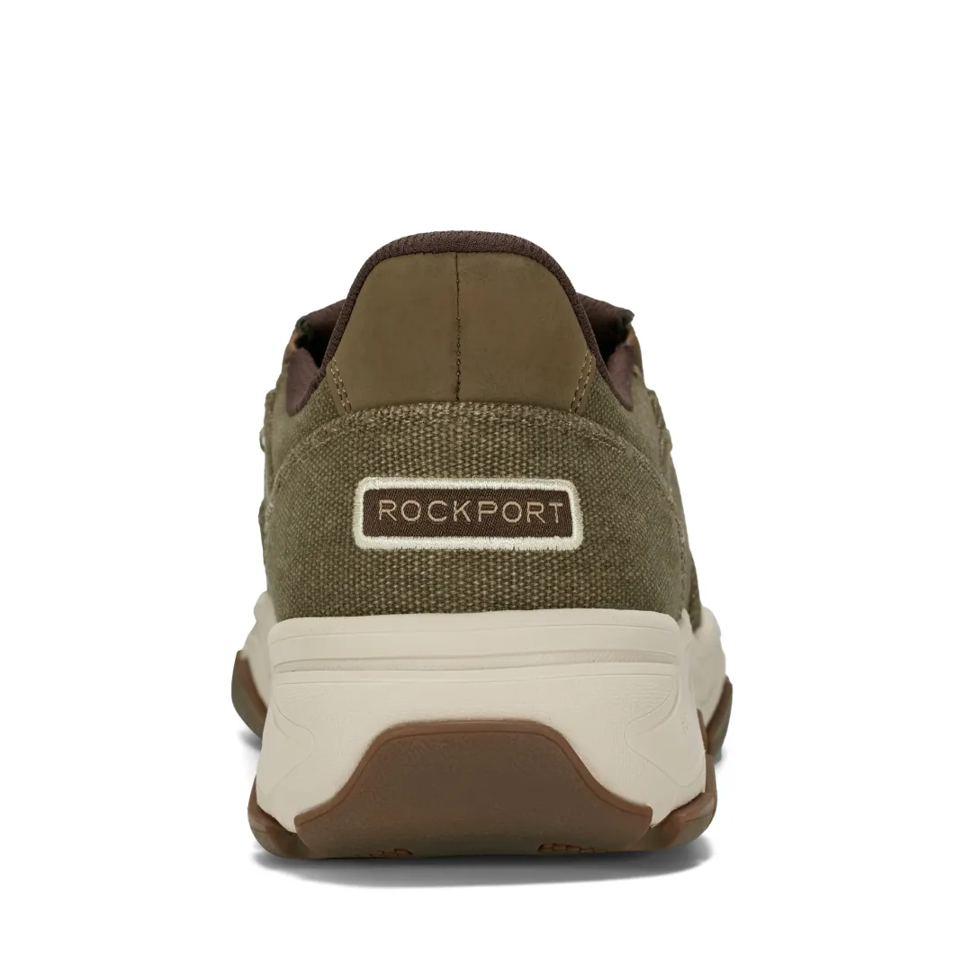 Sneakers|Sneakers>Rockport Men's Reece Step Activated Casual Slip-on GreenCanvas