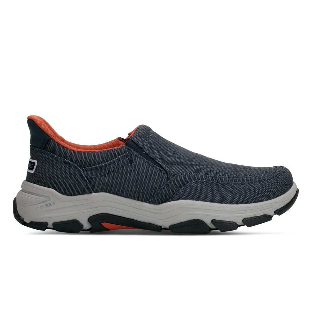 Sneakers|Sneakers>Rockport Men's Reece Step Activated Casual Slip-on DarkBlueCanvas