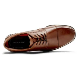 Oxfords & Lace-ups|Oxfords & Lace-ups>Rockport Men's Taylor Waterproof Cap Toe Oxford TAN