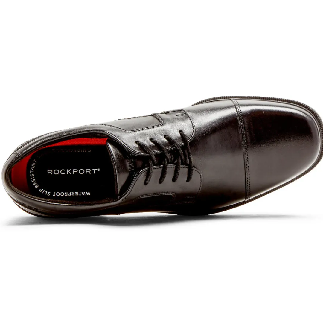 Oxfords & Lace-ups|Oxfords & Lace-ups>Rockport Men's Taylor Waterproof Cap Toe Oxford BLACK