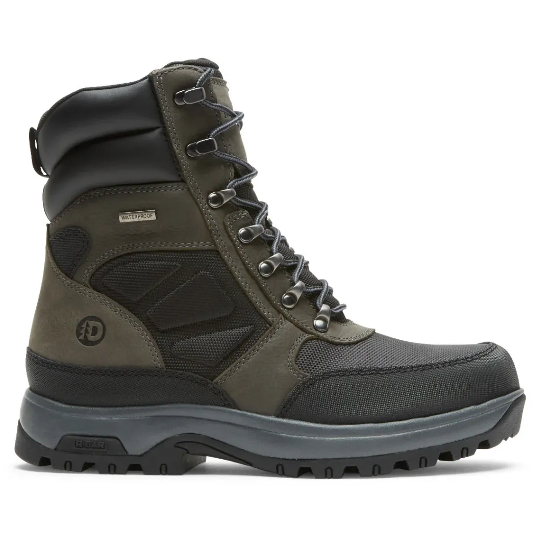 Boots>Rockport Men's 8000Works Waterproof 8-Inch Ubal Boot Black/Castlerock