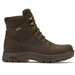 Boots>Rockport Men's 8000Works Waterproof 6-Inch Plain Toe Boot BROWNLEATHER