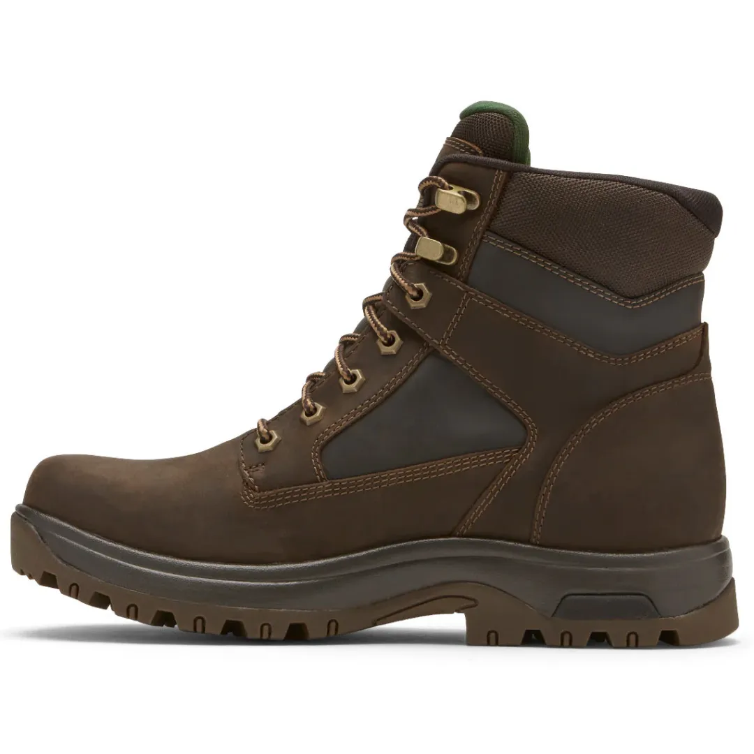 Boots>Rockport Men's 8000Works Waterproof 6-Inch Plain Toe Boot BROWNLEATHER