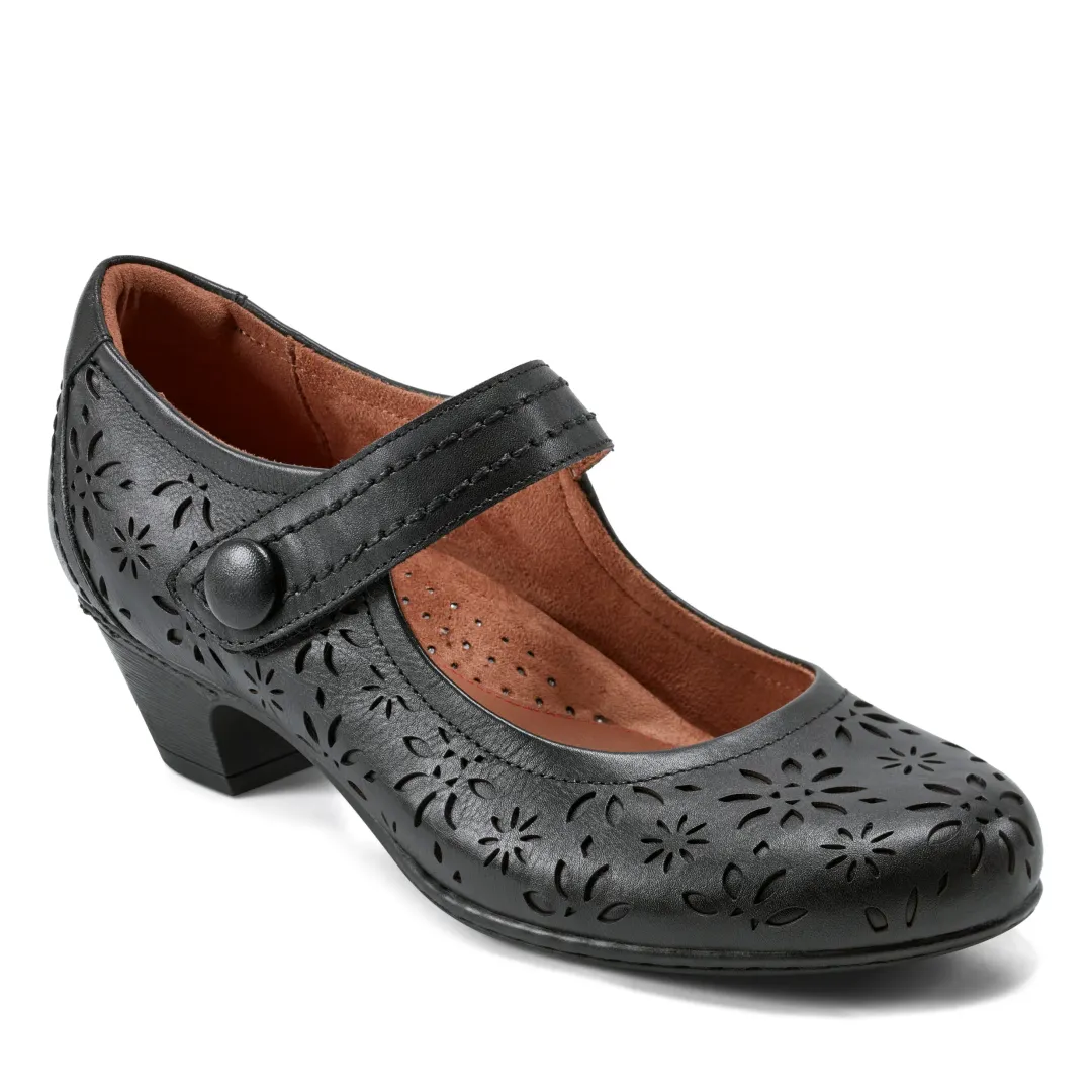 Heels>Rockport Women's Alesia Perforated Mary Jane Heel Black