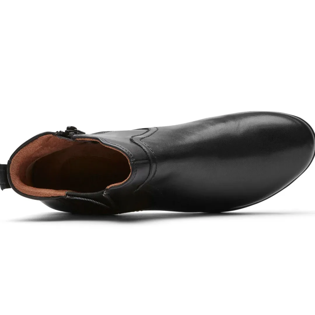 Boots>Rockport Women's Crosbie Gore Bootie BLACKLTHR