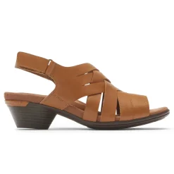 Sandals>Rockport Women's Laurel Woven Sandal Honey