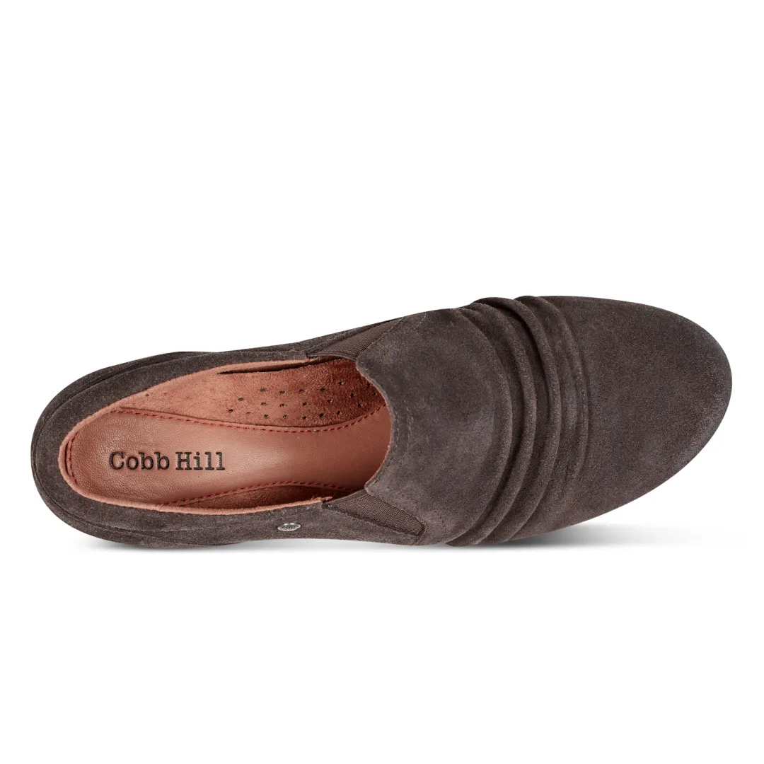 Heels>Rockport Women's Lucy Ruched Casual Slip-on Shoes DarkBrown