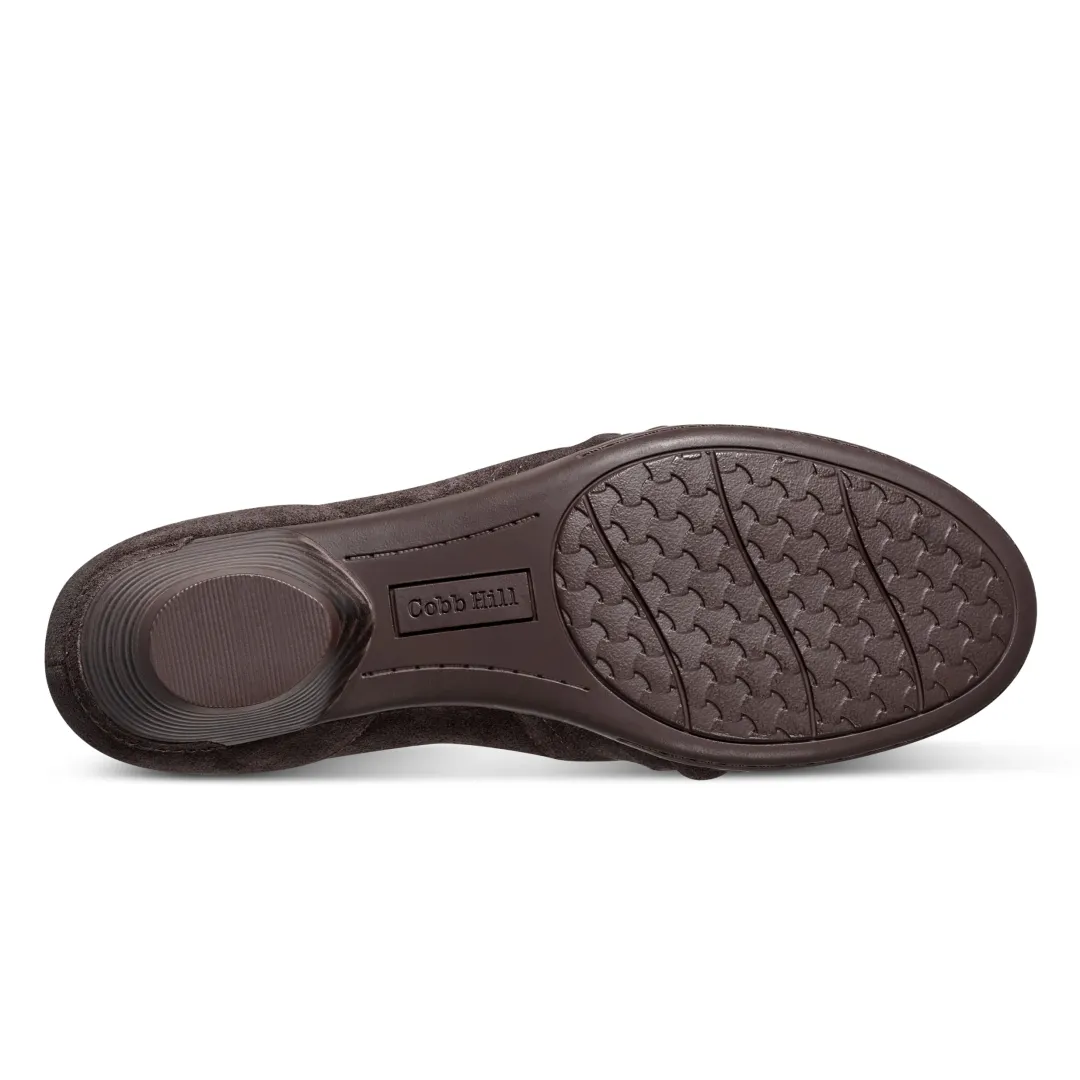Heels>Rockport Women's Lucy Ruched Casual Slip-on Shoes DarkBrown
