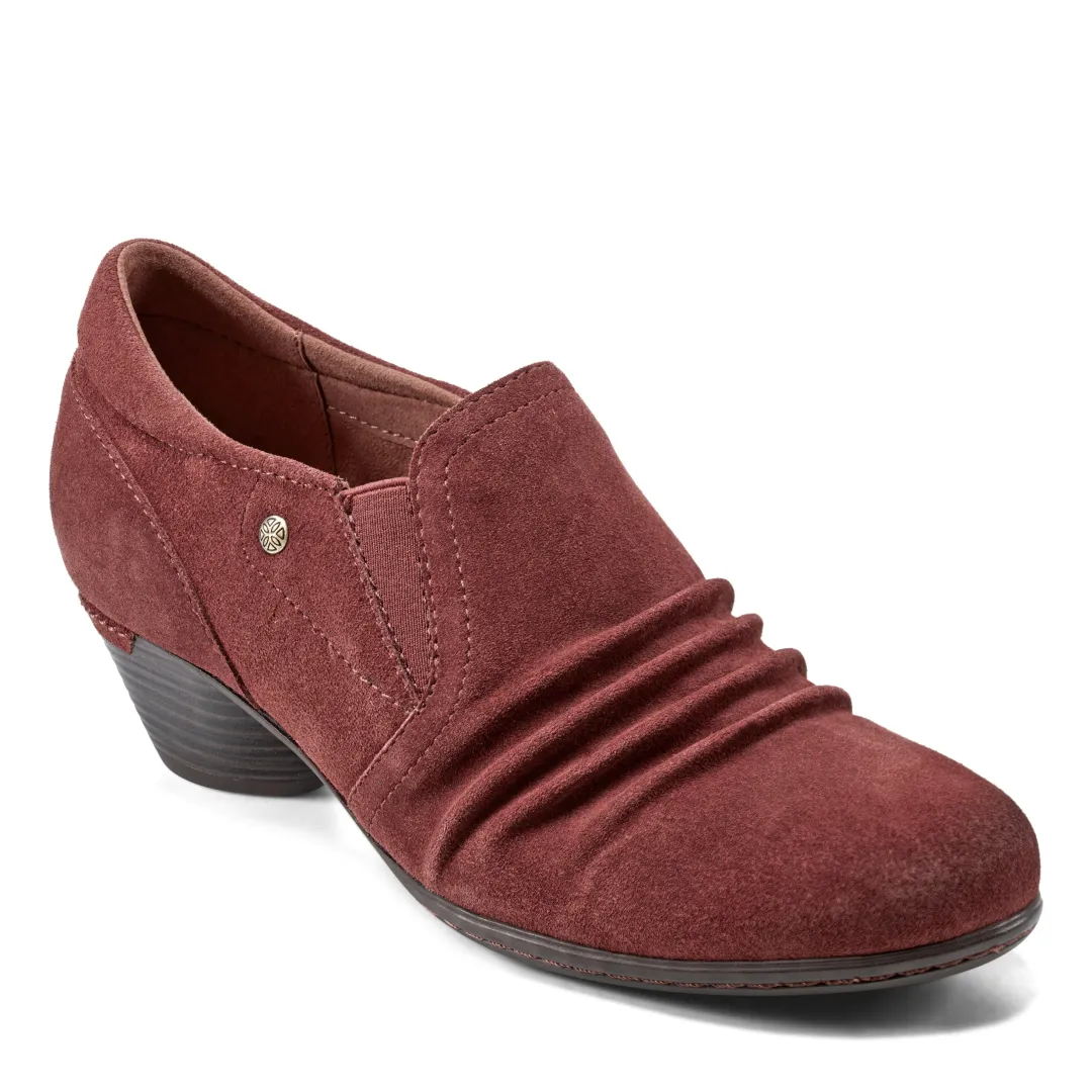 Heels>Rockport Women's Lucy Ruched Casual Slip-on Shoes MediumRed