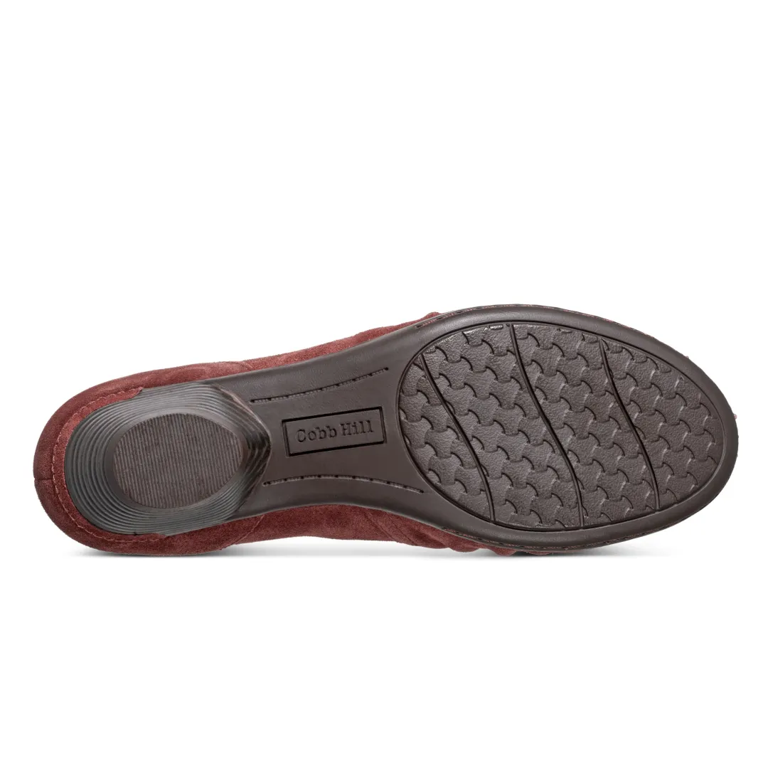 Heels>Rockport Women's Lucy Ruched Casual Slip-on Shoes MediumRed