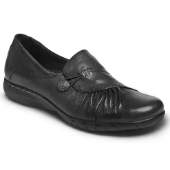 Walking Shoes>Rockport Women's Paulette Slip-On Shoe BLACK