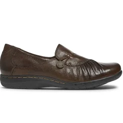 Walking Shoes>Rockport Women's Paulette Slip-On Shoe BARK