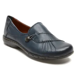 Walking Shoes>Rockport Women's Paulette Slip-On Shoe NAVY
